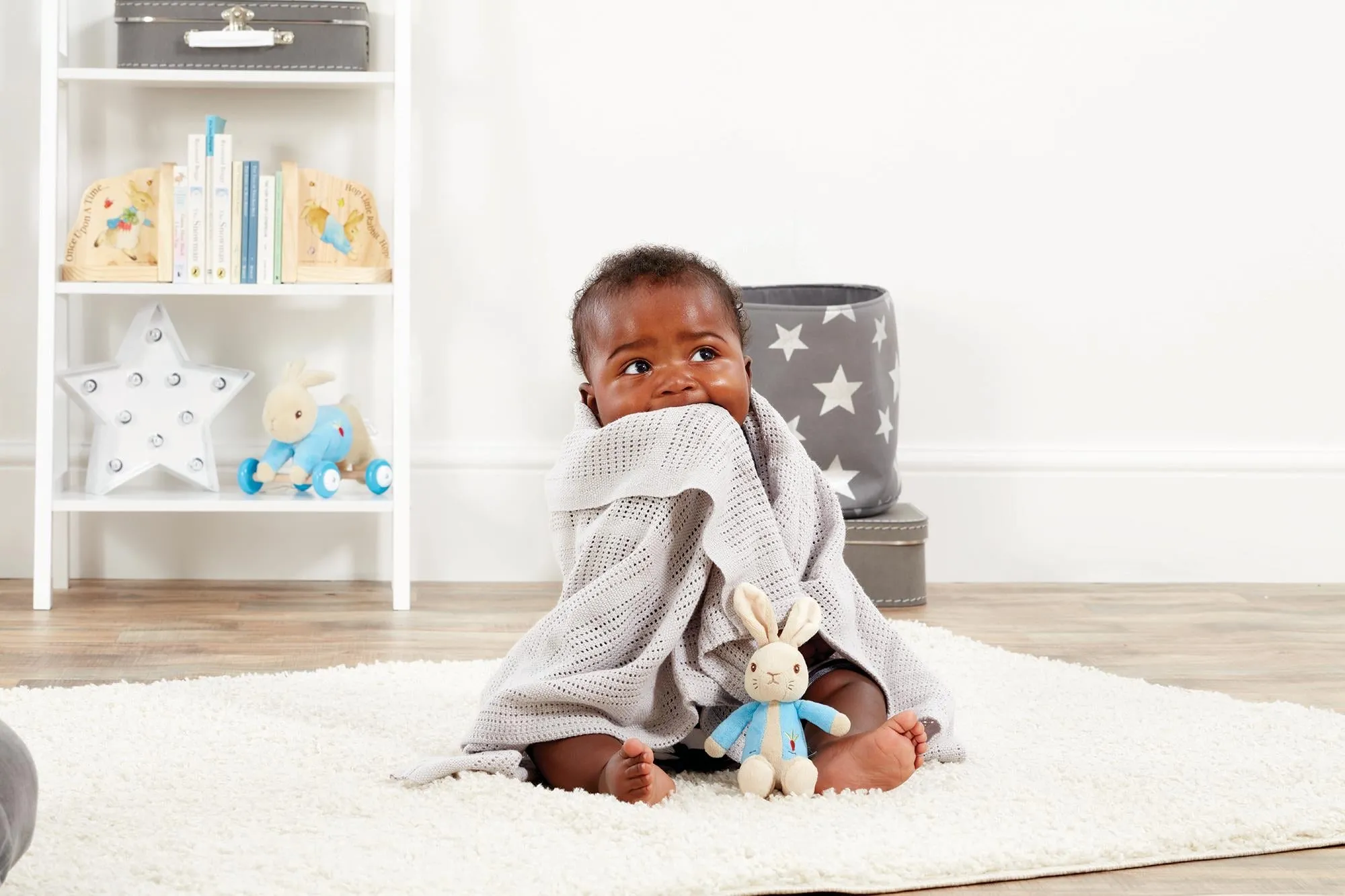 Peter Rabbit Grey Blanket and Toy Set