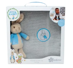 Peter Rabbit Grey Blanket and Toy Set
