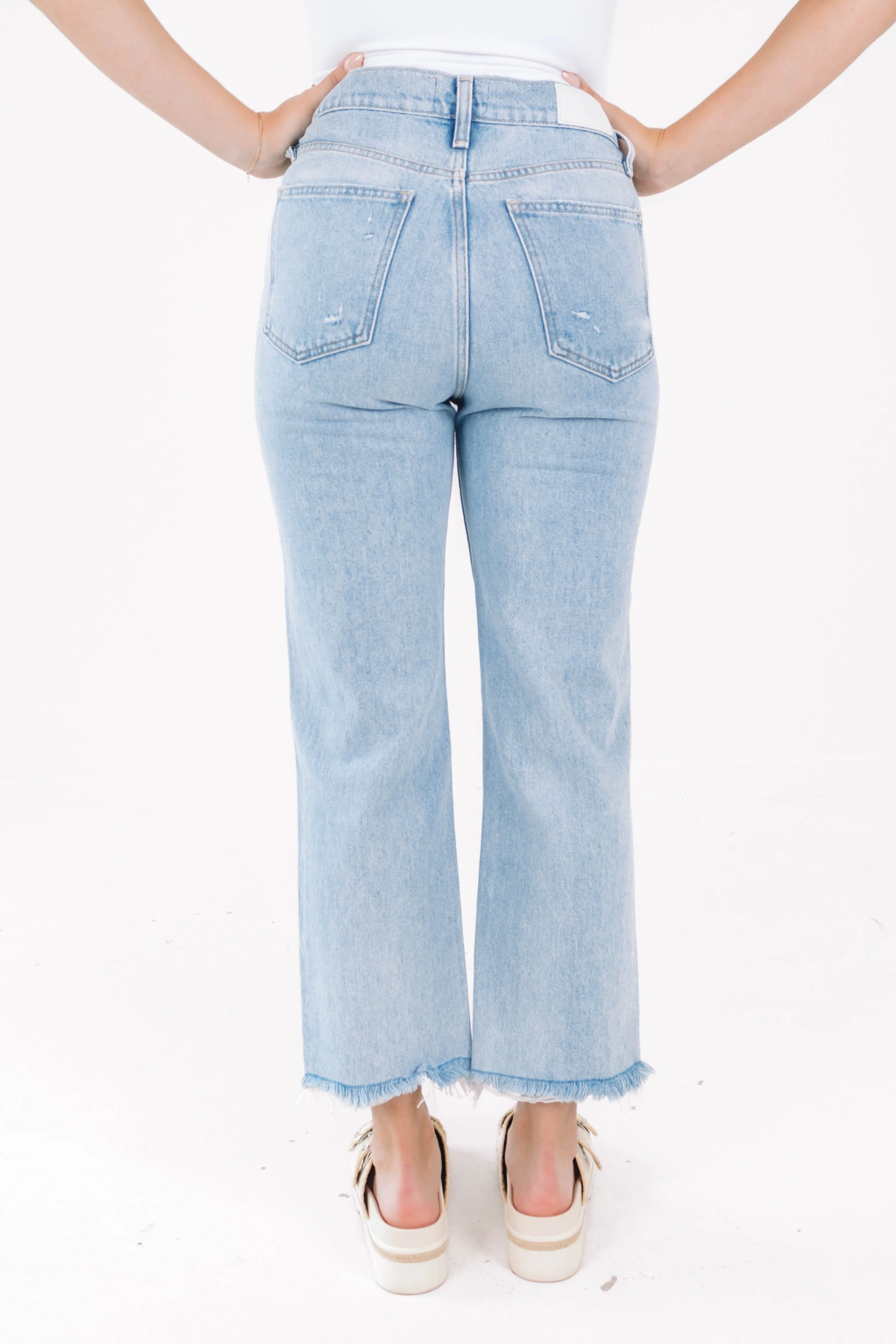 Pistola Cassie Super High Rise Straight Crop Jeans - Daytrip