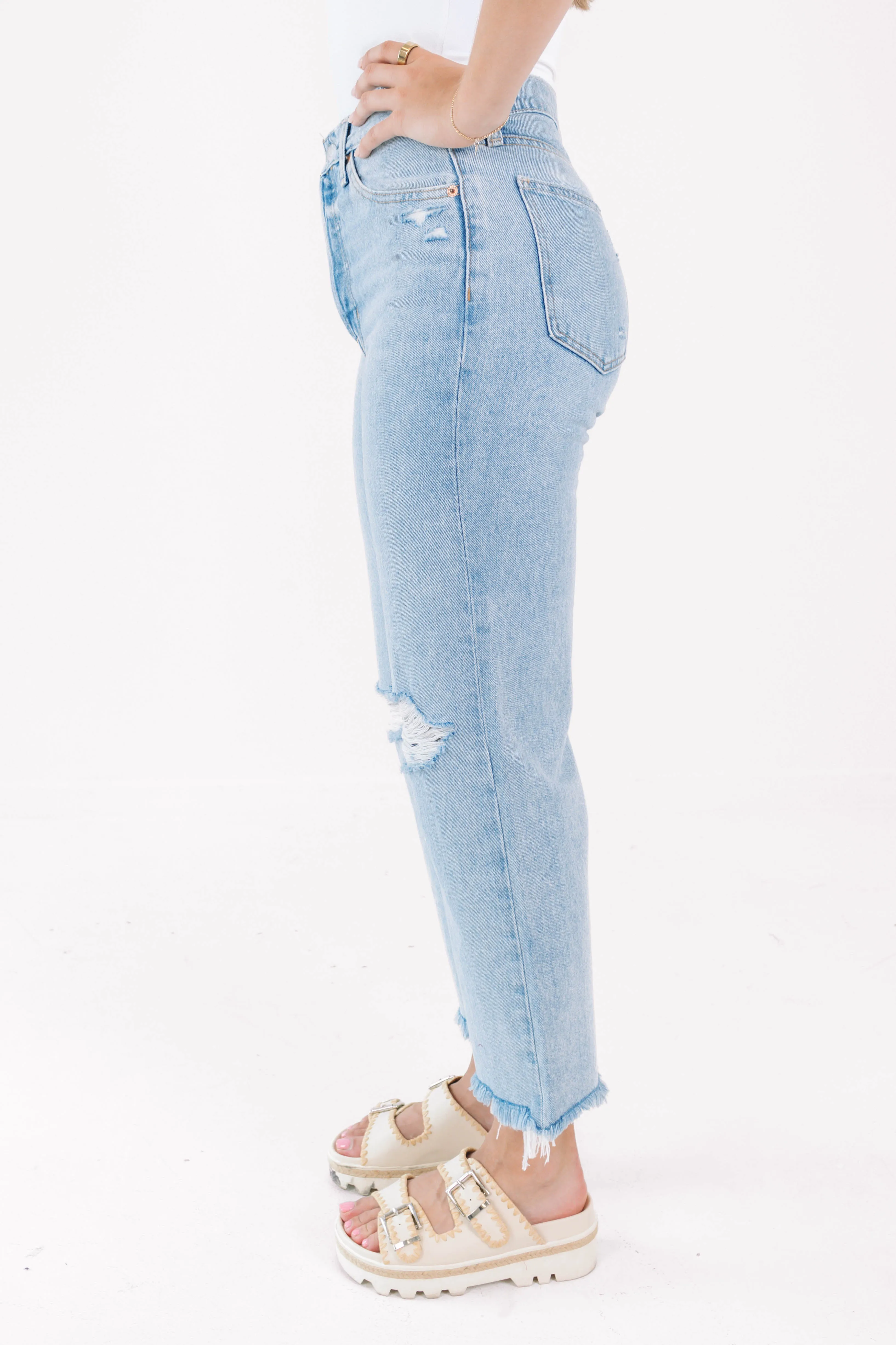 Pistola Cassie Super High Rise Straight Crop Jeans - Daytrip