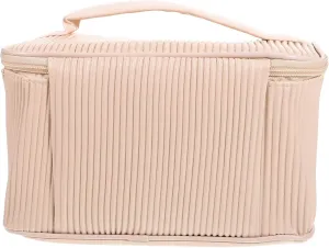 Portable Leather Makeup Bag Multi Functional Cosmetic Organizer for Travel Toiletries and More Stylish Capacity Storage for Daily Use and Business Trips