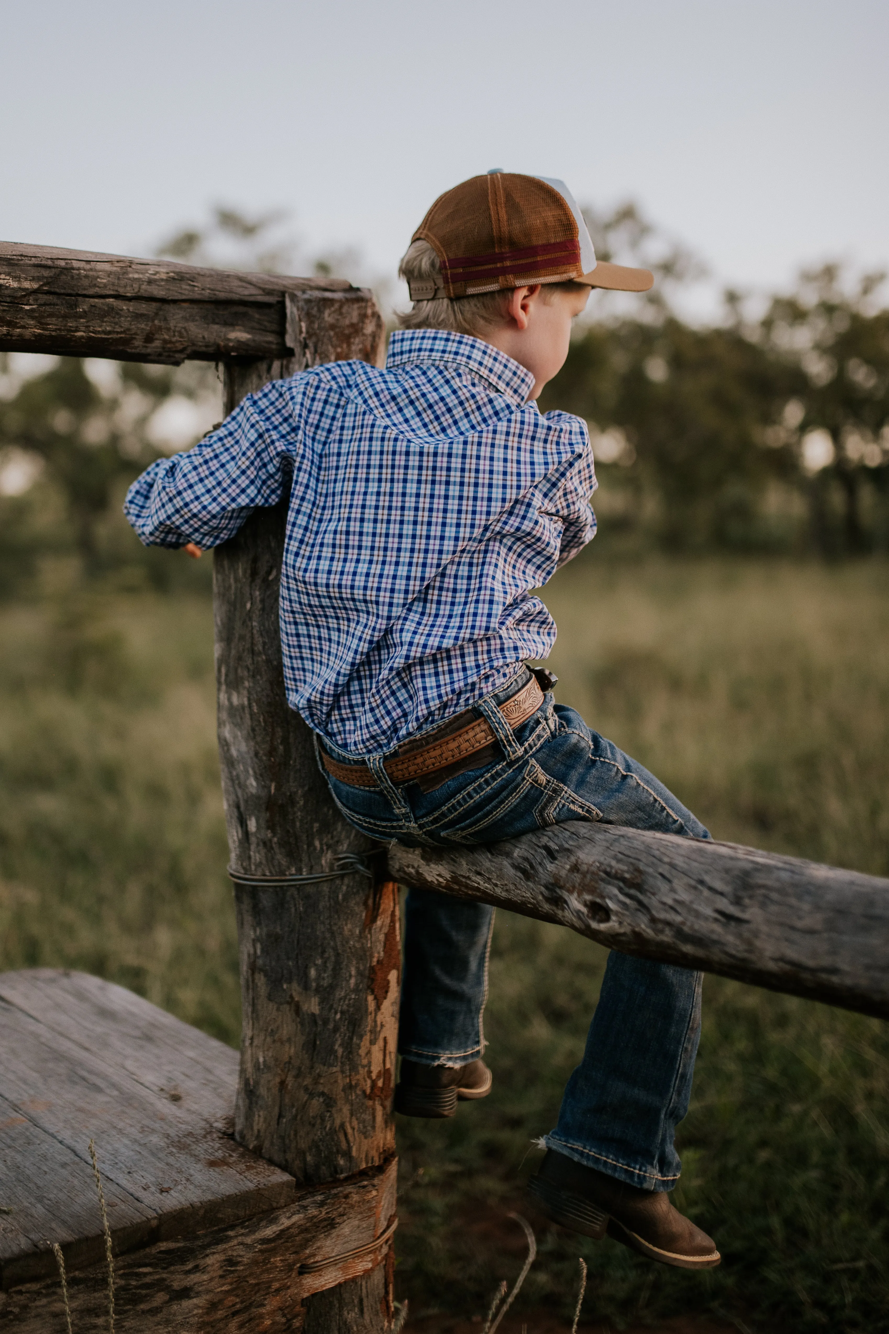 "Parker" Classic Gingham Long Sleeve Shirt