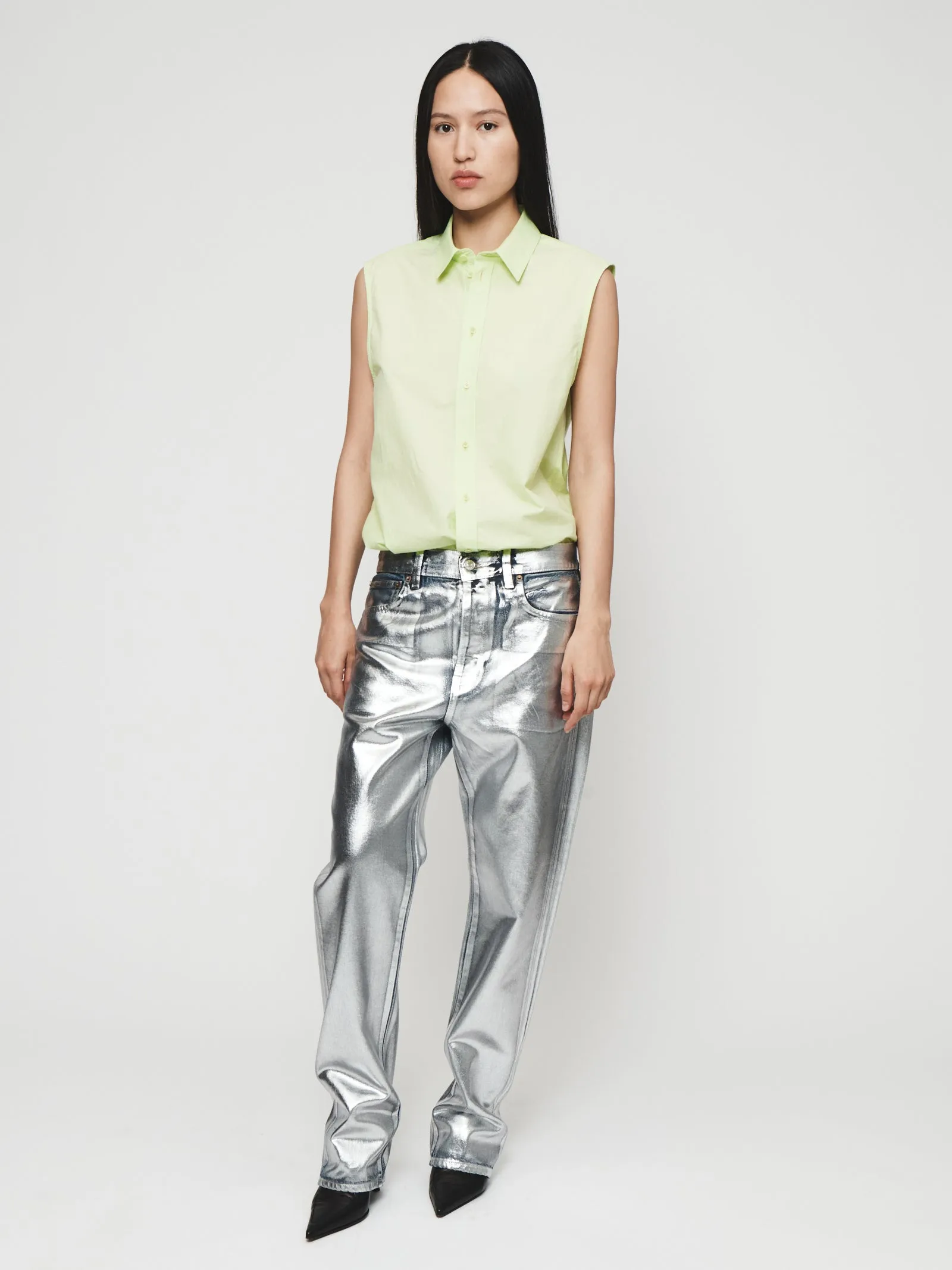 Relaxed Straight in Silver Blue