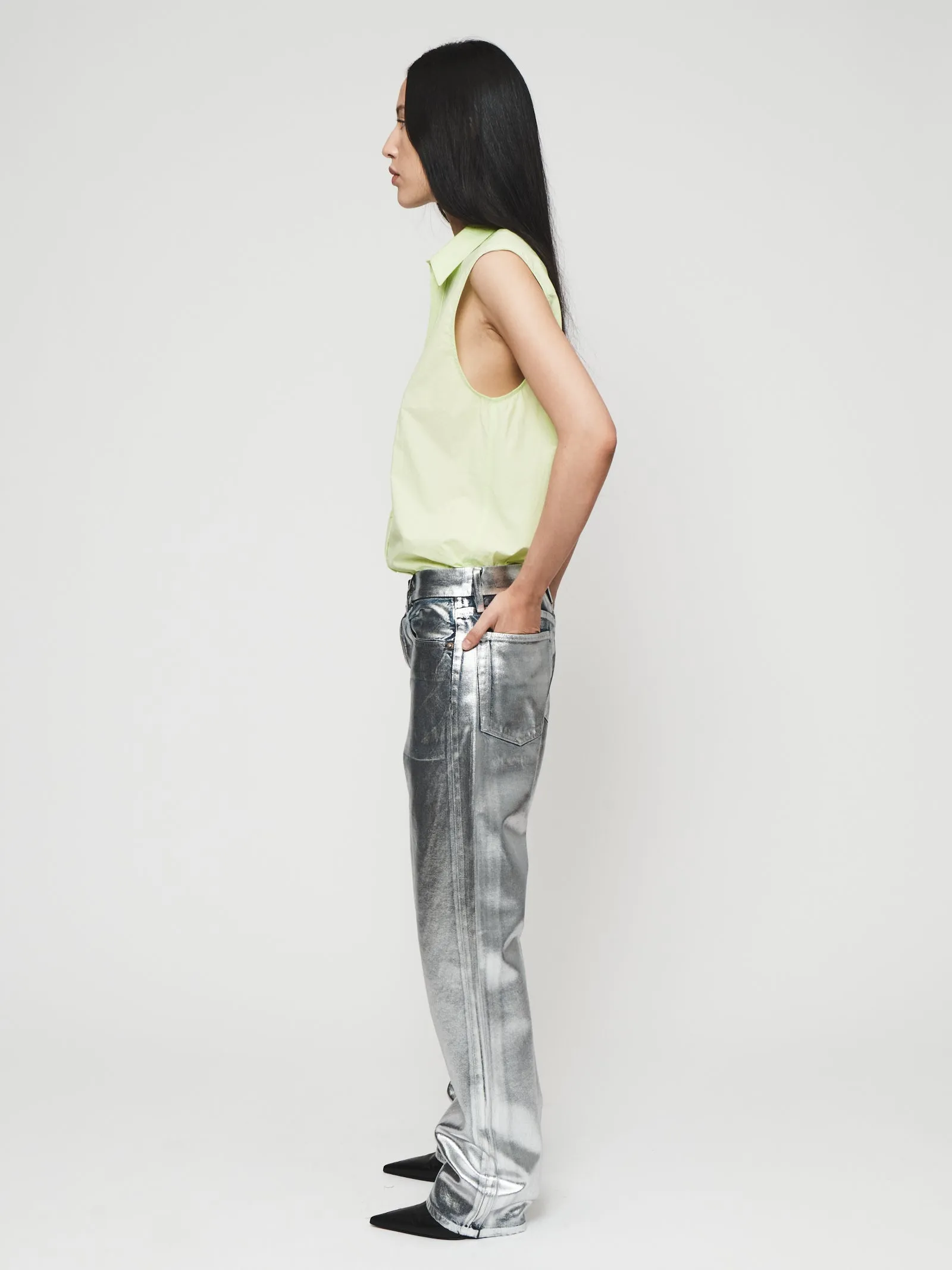 Relaxed Straight in Silver Blue