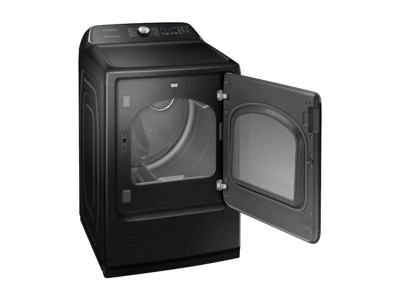 Samsung DVE54R7600V 7.4 cu. ft. Electric Dryer with Steam Sanitize  in Black Stainless Steel