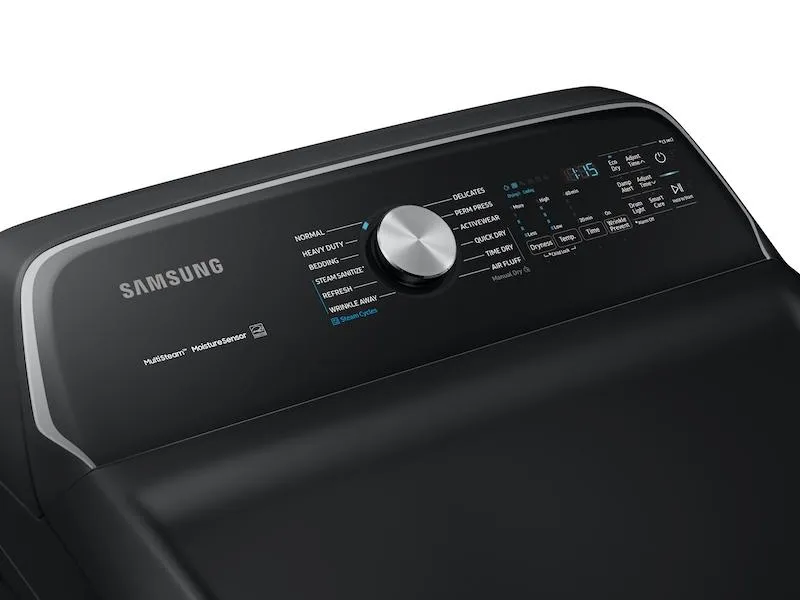 Samsung DVE54R7600V 7.4 cu. ft. Electric Dryer with Steam Sanitize  in Black Stainless Steel