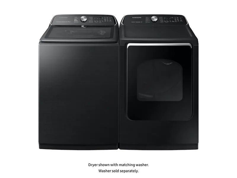 Samsung DVE54R7600V 7.4 cu. ft. Electric Dryer with Steam Sanitize  in Black Stainless Steel