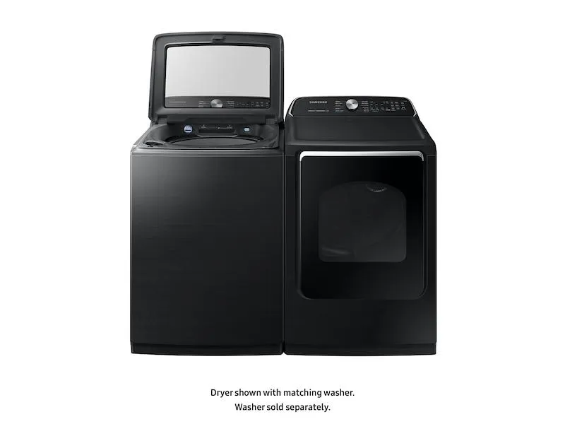 Samsung DVE54R7600V 7.4 cu. ft. Electric Dryer with Steam Sanitize  in Black Stainless Steel