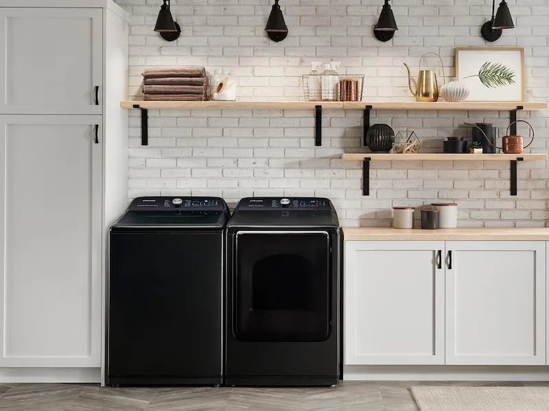 Samsung DVE54R7600V 7.4 cu. ft. Electric Dryer with Steam Sanitize  in Black Stainless Steel
