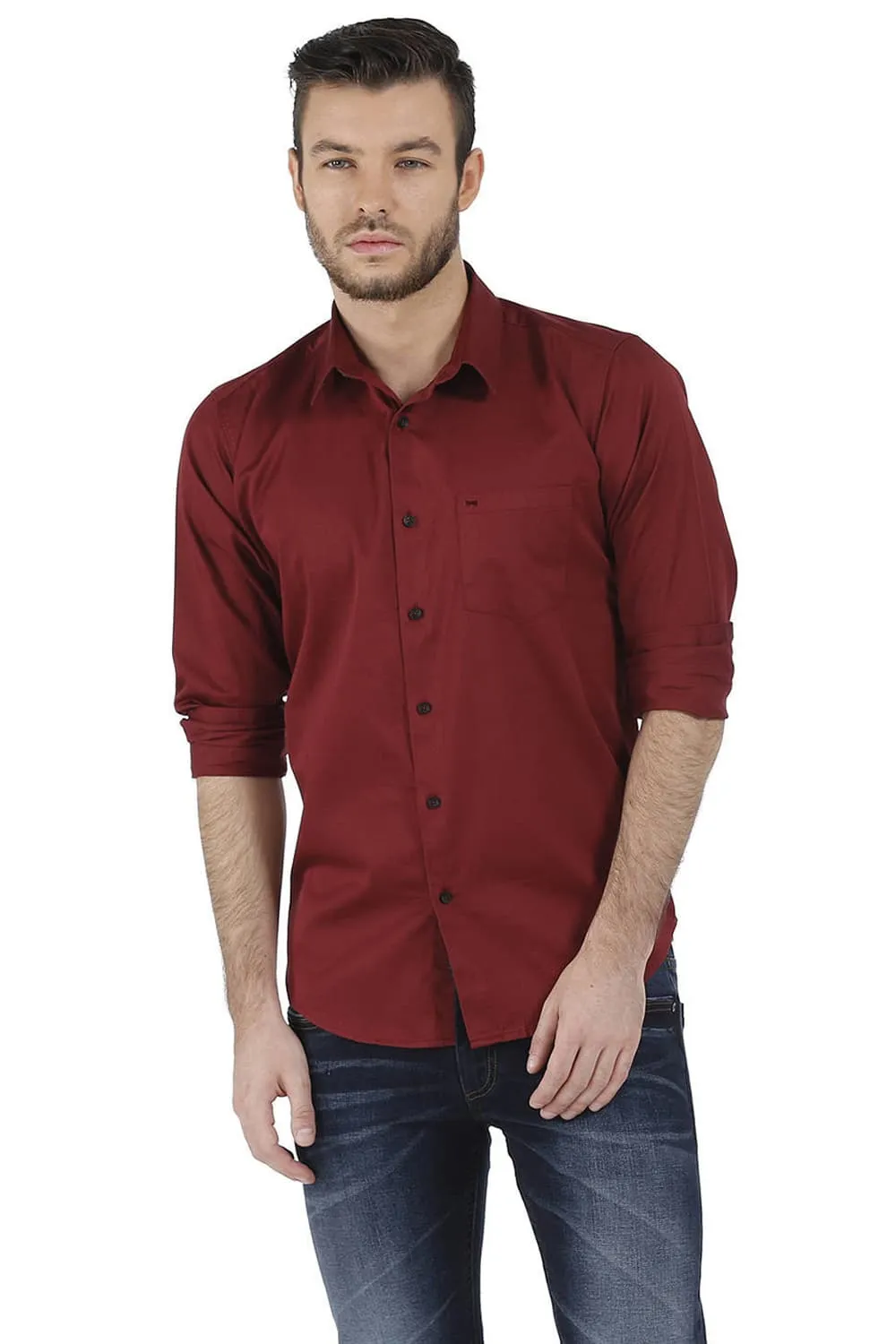 Slim Fit Total Eclipse Satin Shirt