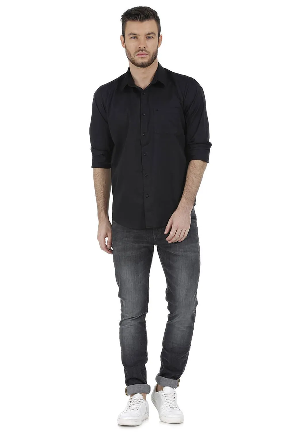 Slim Fit Total Eclipse Satin Shirt