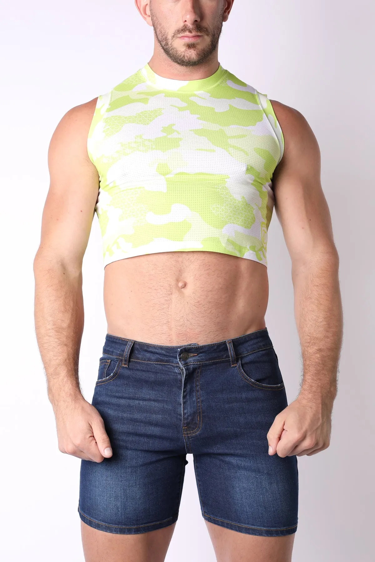 Sport-Fit Camo Cloud Crop Top **FINAL SALE**