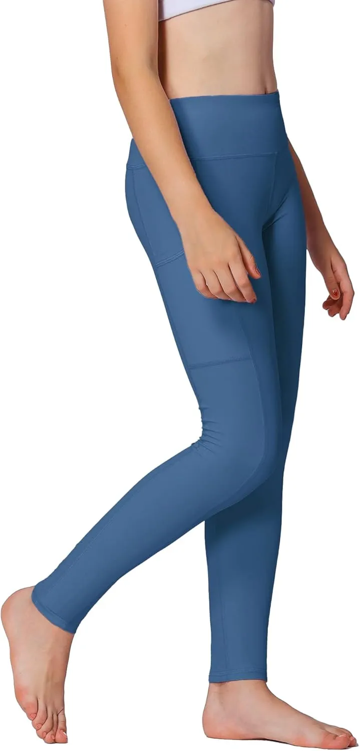 Stelle Girls' Athletic Leggings Kids Dance Running Yoga Pants Workout Active Dance Tights with Pockets