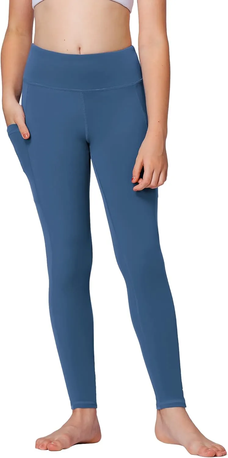 Stelle Girls' Athletic Leggings Kids Dance Running Yoga Pants Workout Active Dance Tights with Pockets