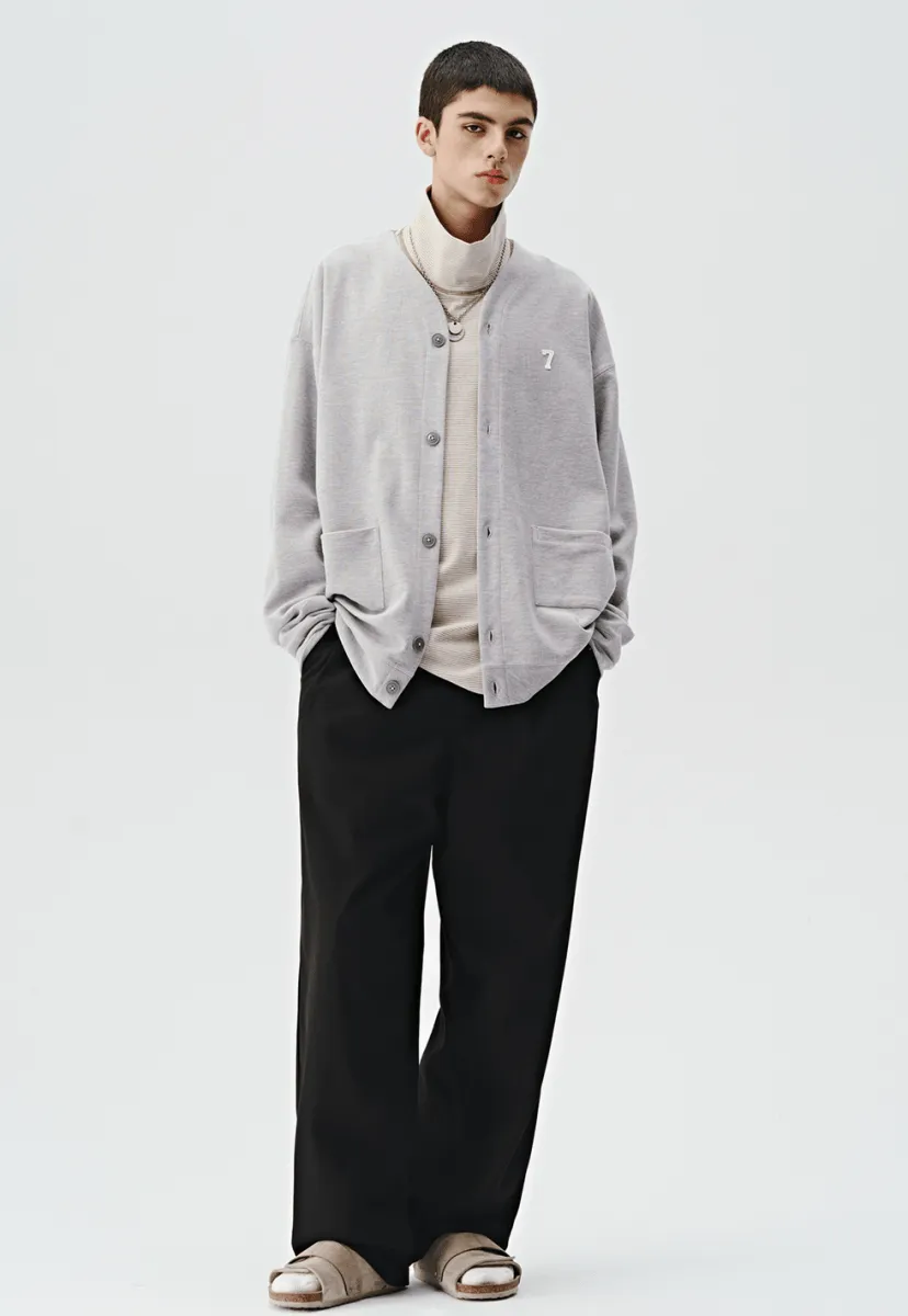 textured silhouette casual pants   N5037
