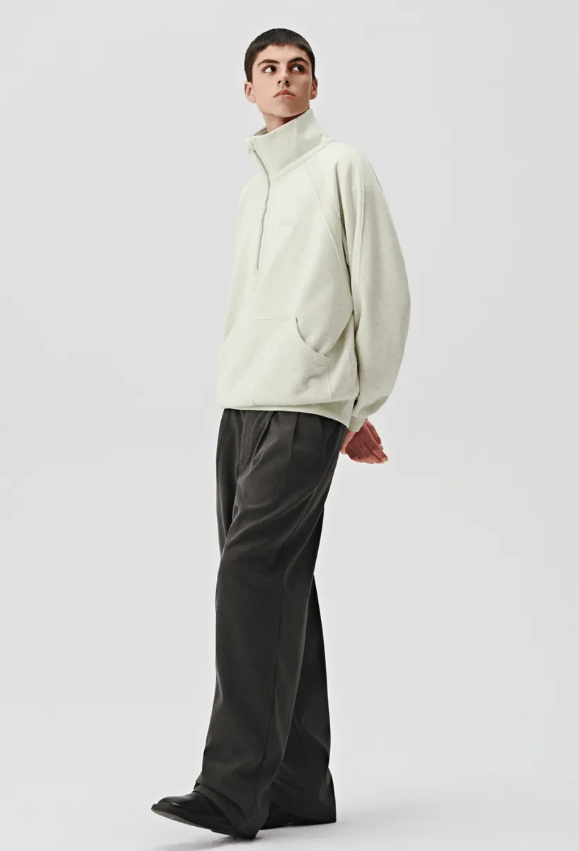 textured silhouette casual pants   N5037