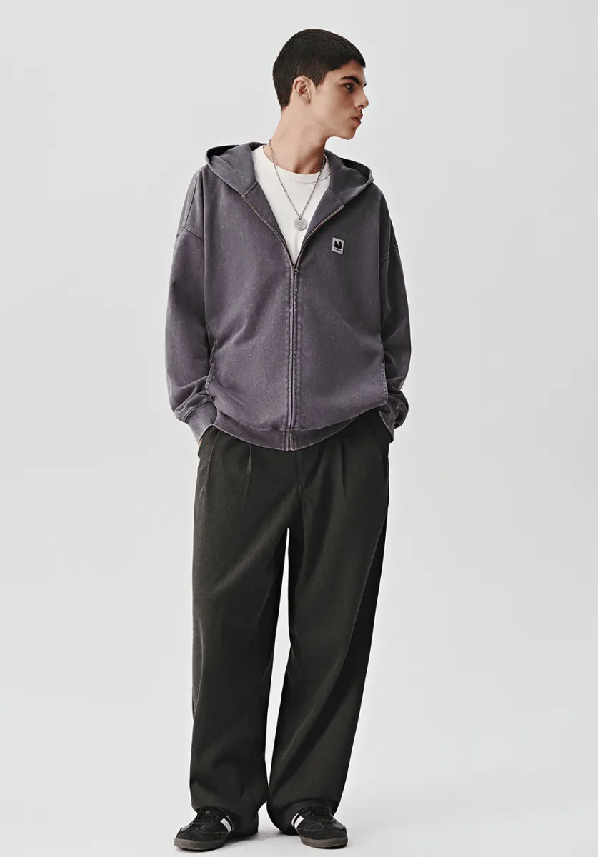 textured silhouette casual pants   N5037