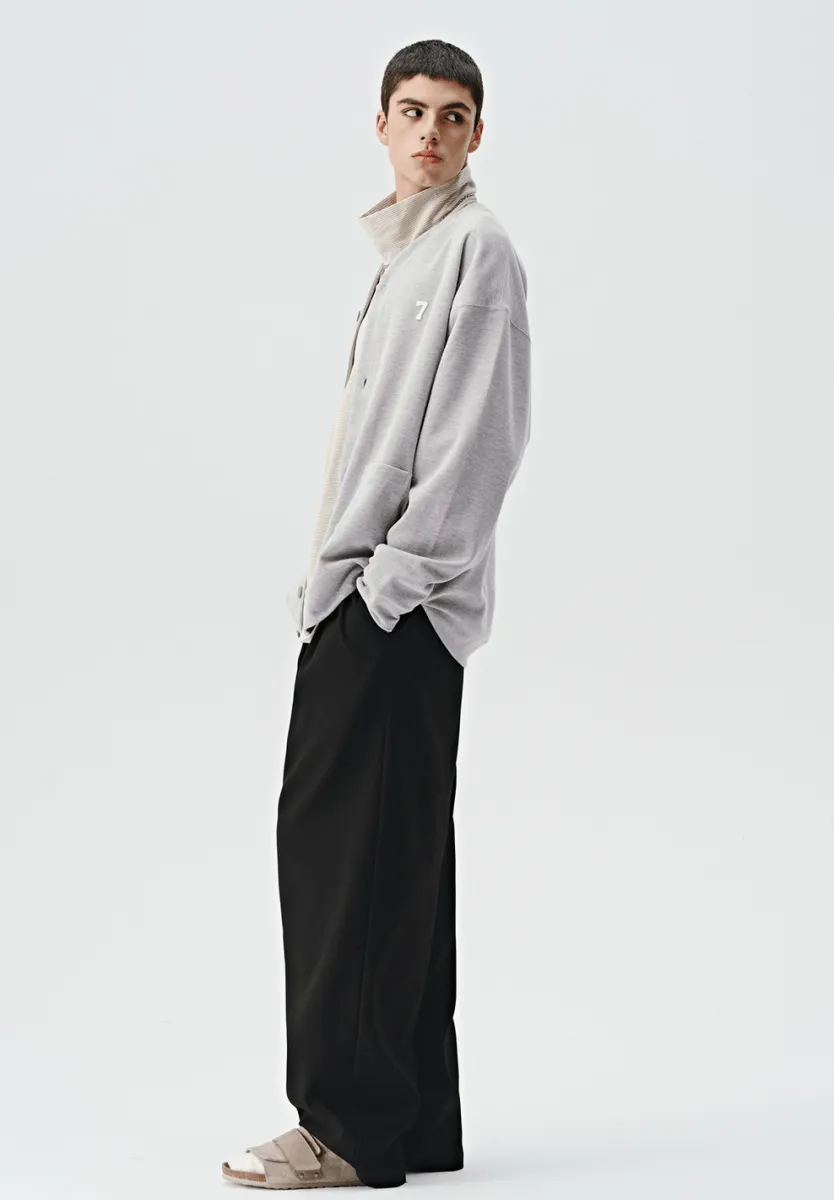 textured silhouette casual pants   N5037