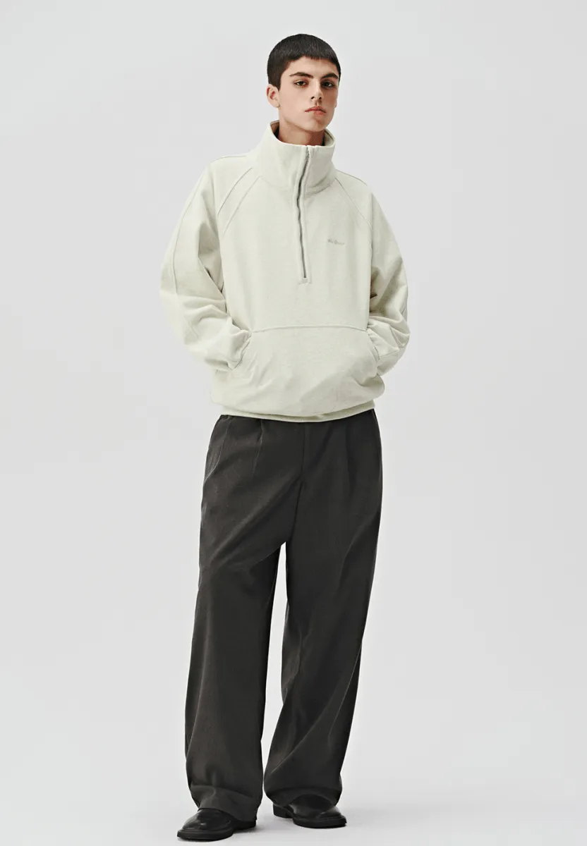 textured silhouette casual pants   N5037