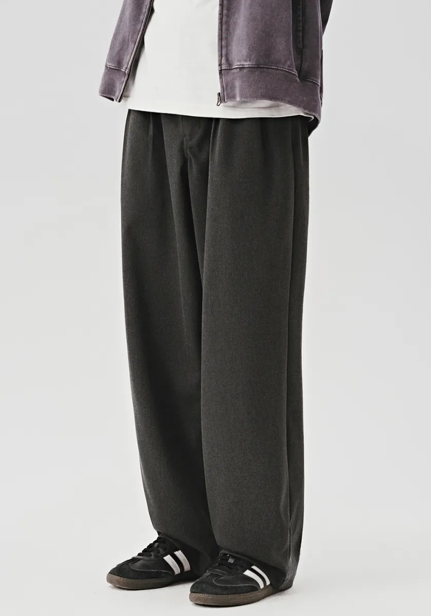 textured silhouette casual pants   N5037