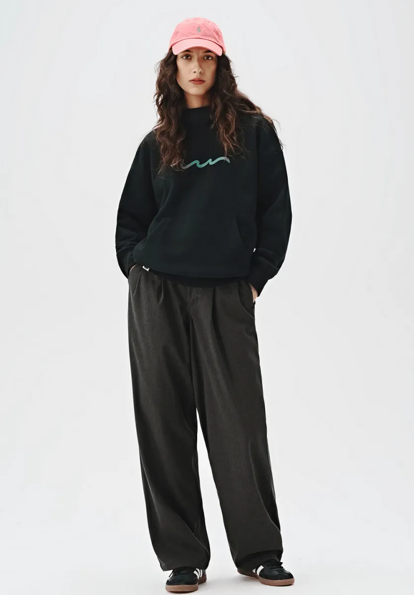 textured silhouette casual pants   N5037