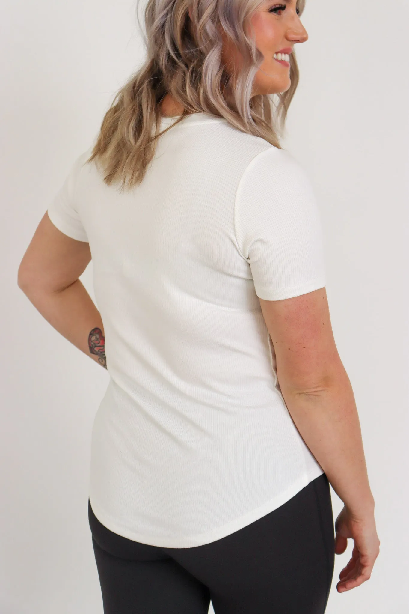 The Ribbed Basic Crewneck Tee
