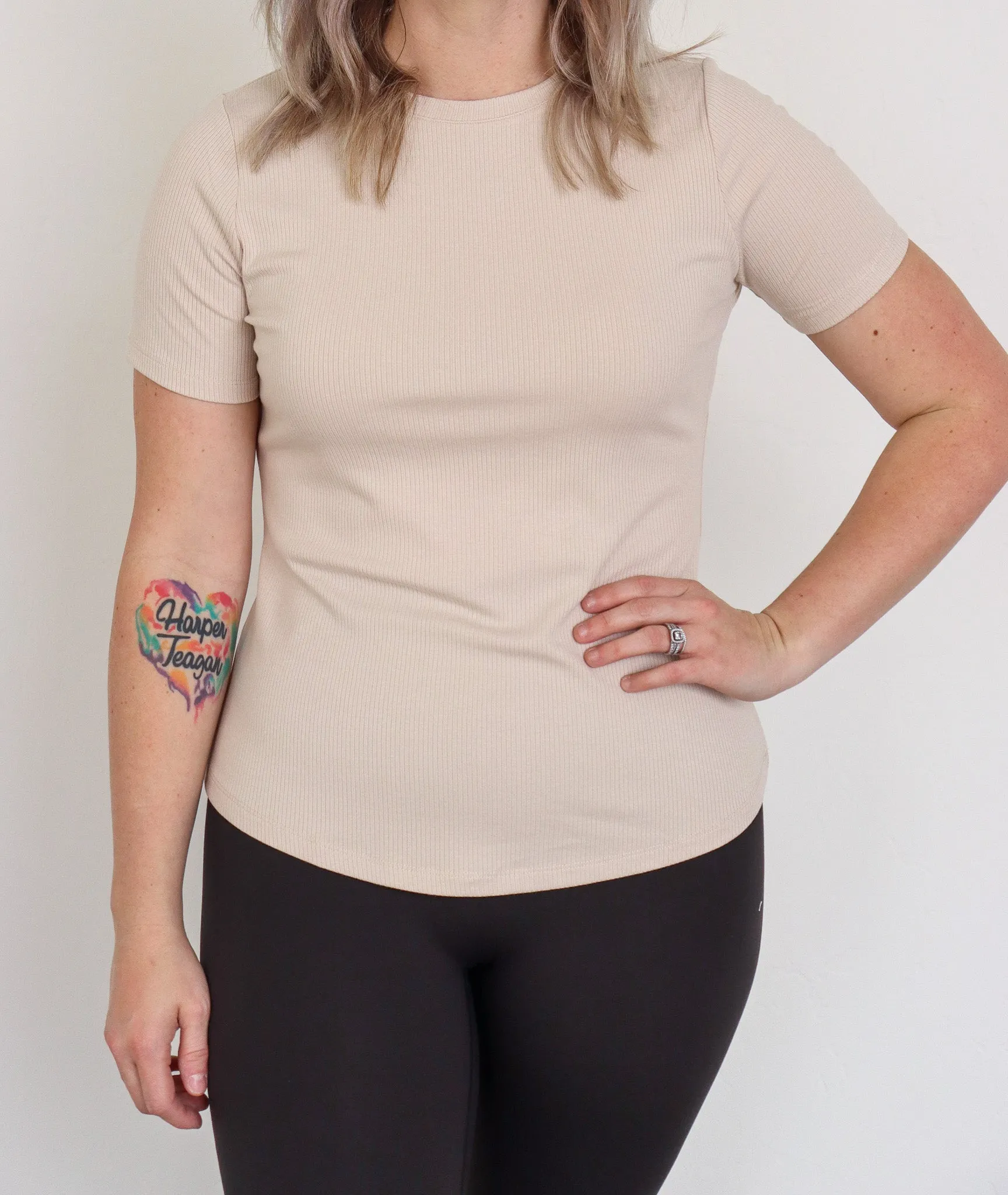 The Ribbed Basic Crewneck Tee