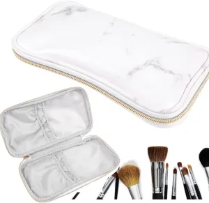Travel Cosmetic Case,Zipper Makeup Brushes Bag,Marble Makeup Bag Storage Cosmetic Bag,Professional Multi functional Cosmetic Bag Handbag for Travel Home