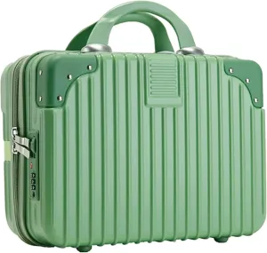 Travel Suitcase, Lightweight 14-inch Suitcase Trolley Case, Multi-Functional Partition, Password Box for Female Students, Hard Shell Travel Trolley Case, Durable (C)