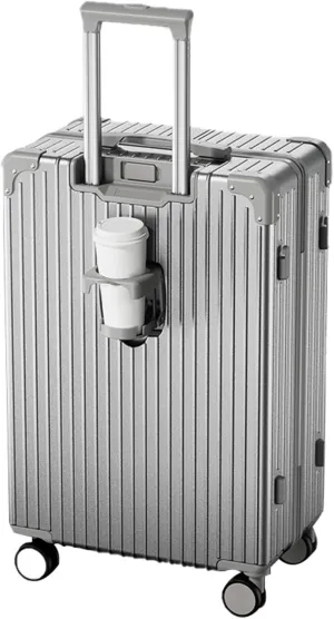 Trolley Case With Universal Wheels And Bag, Multi-functional Carrying Case, Hard Shell Suitcase With Impact Resistant Corners (Color : 22 Rack, Size : Silver)