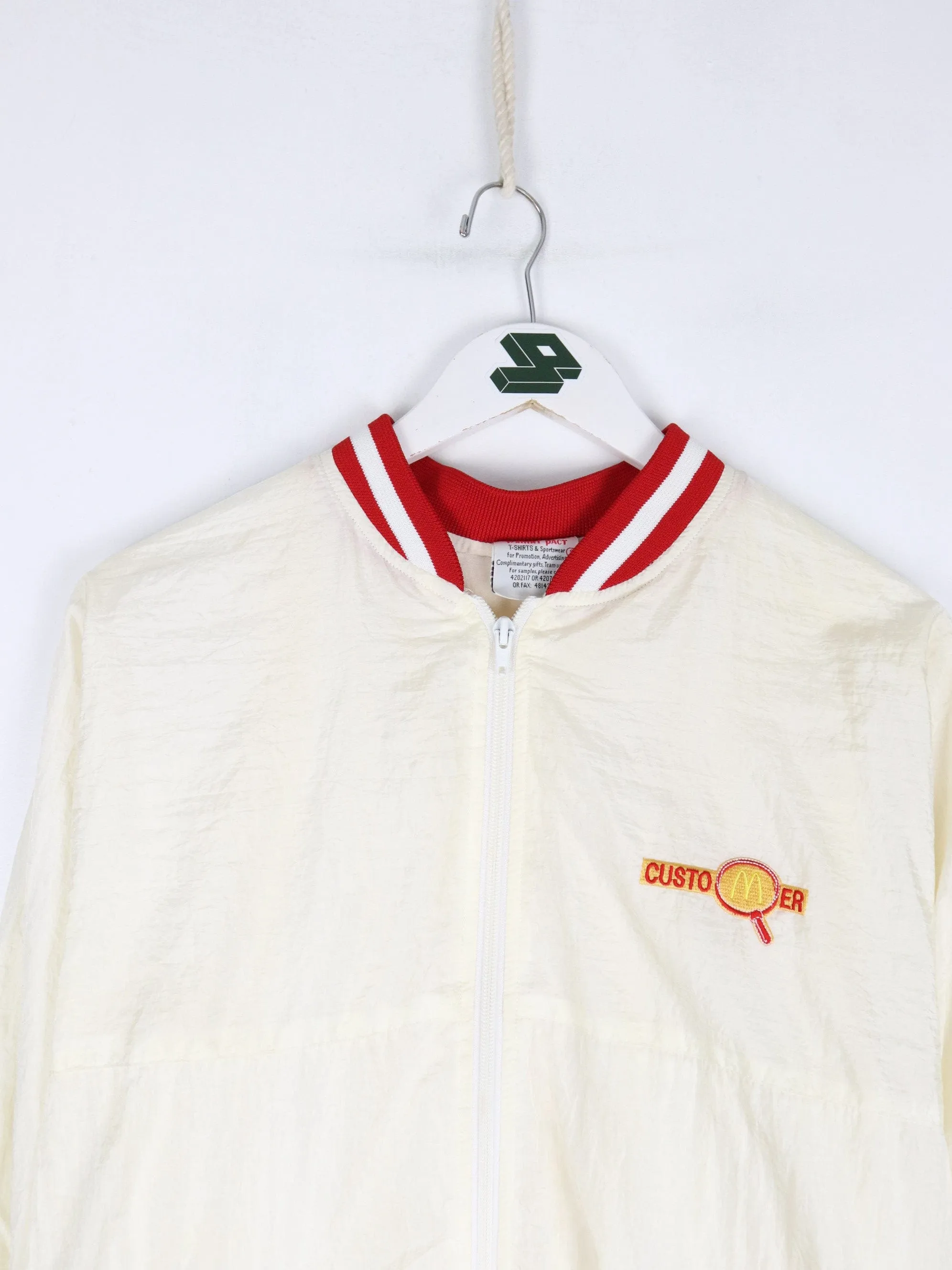 Vintage McDonalds Windbreaker Mens Small White Jacket