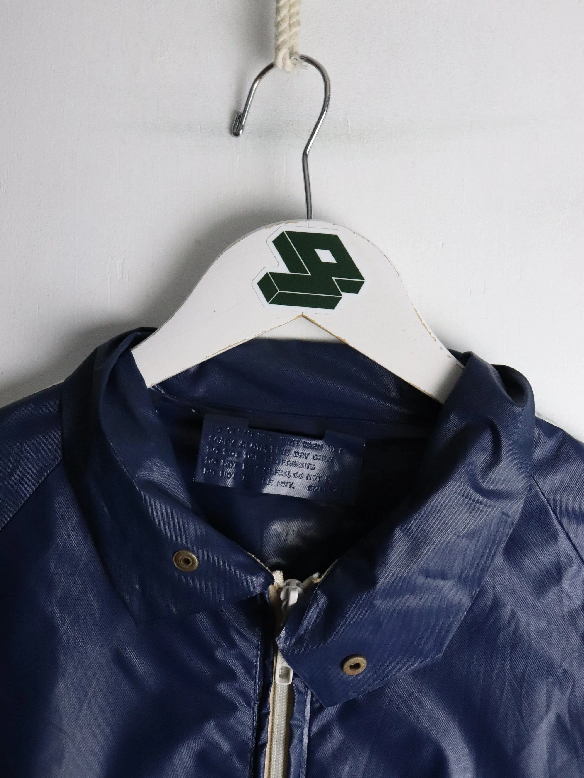 Vintage MLB Windbreaker Mens XL Blue PVC