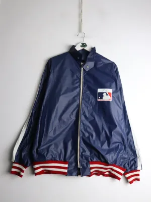 Vintage MLB Windbreaker Mens XL Blue PVC