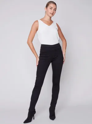 Wax Twill Skinny Pull On Pant [Black-C5125]