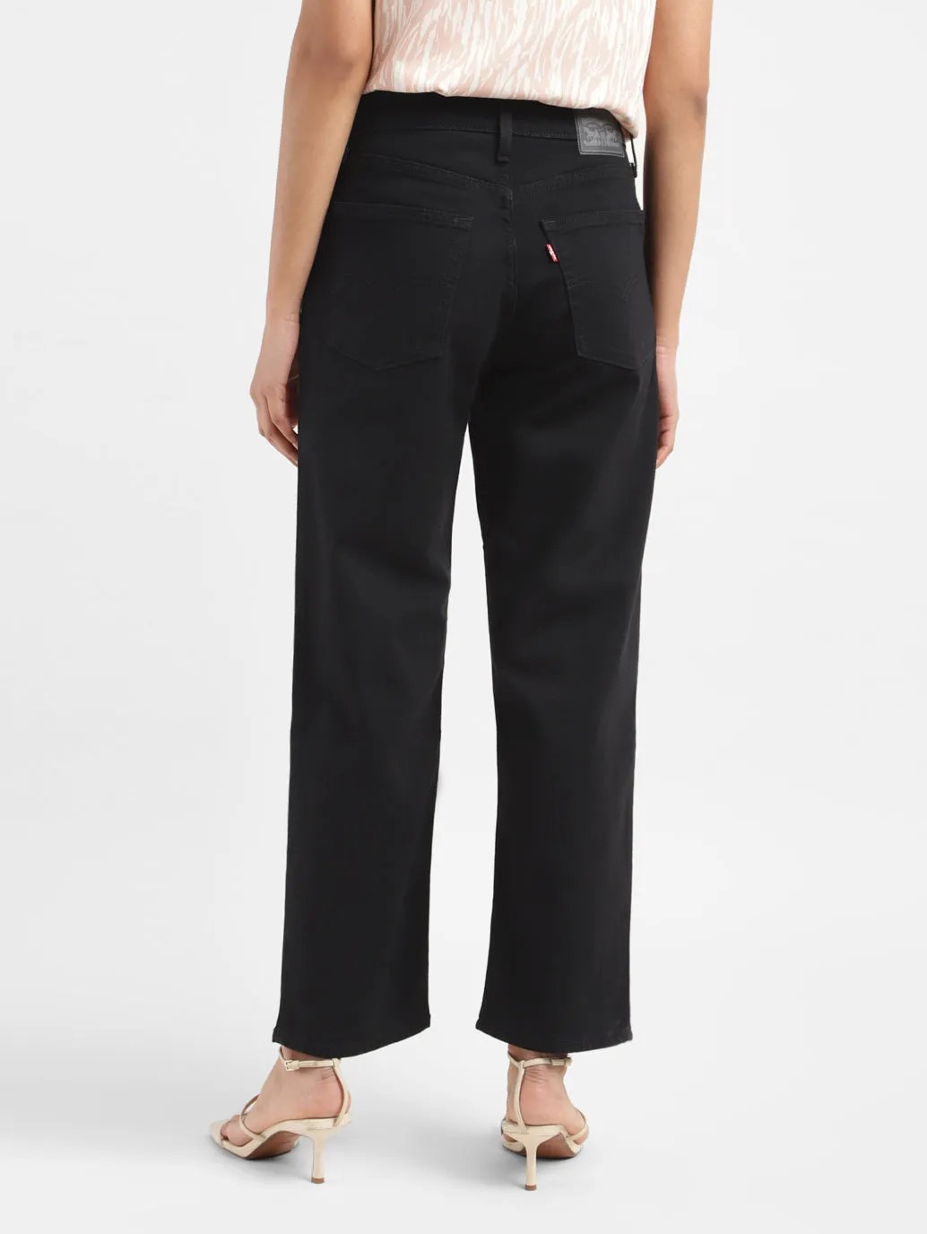 Women's 94 Black Loose Fit High Rise Jeans