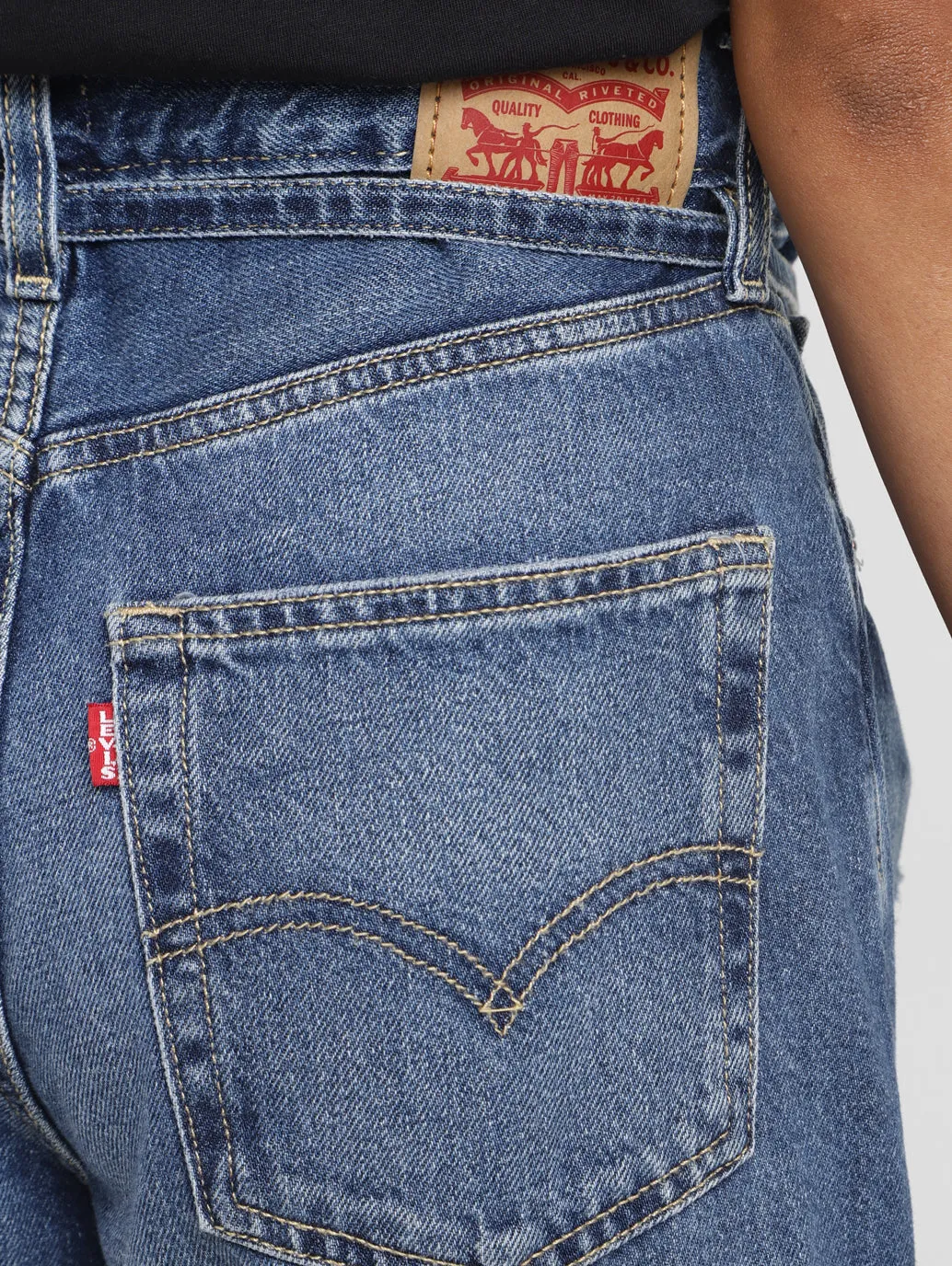 Women's Blue XL Balloon Loose Fit High Rise Jeans